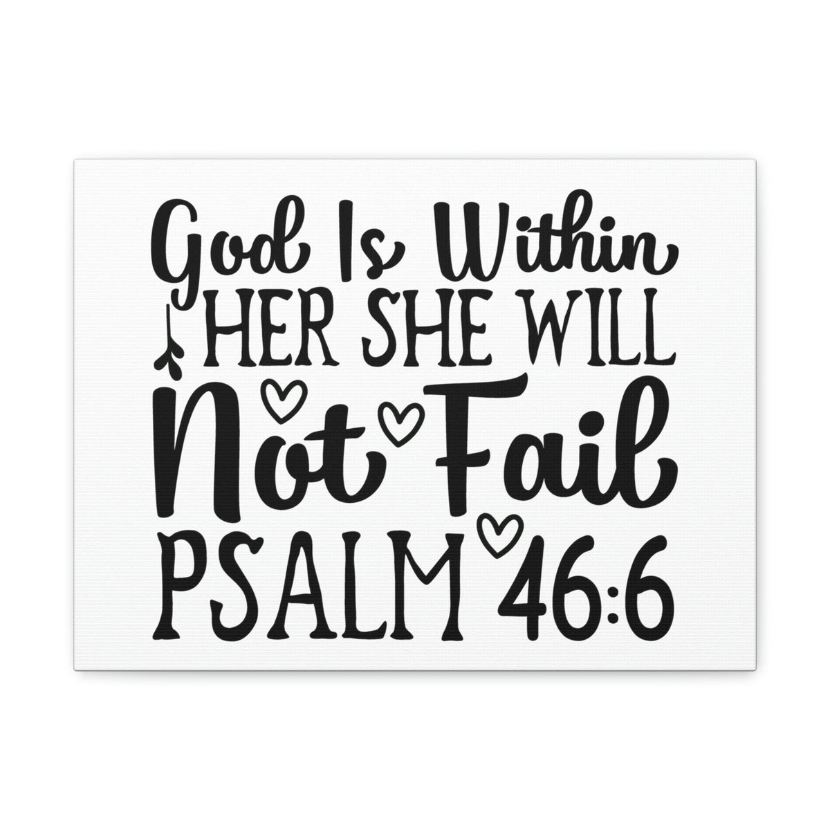 Scripture Walls God Is Within Psalm 46:6 Bible Verse Canvas Christian Wall Art Ready to Hang Unframed-Express Your Love Gifts