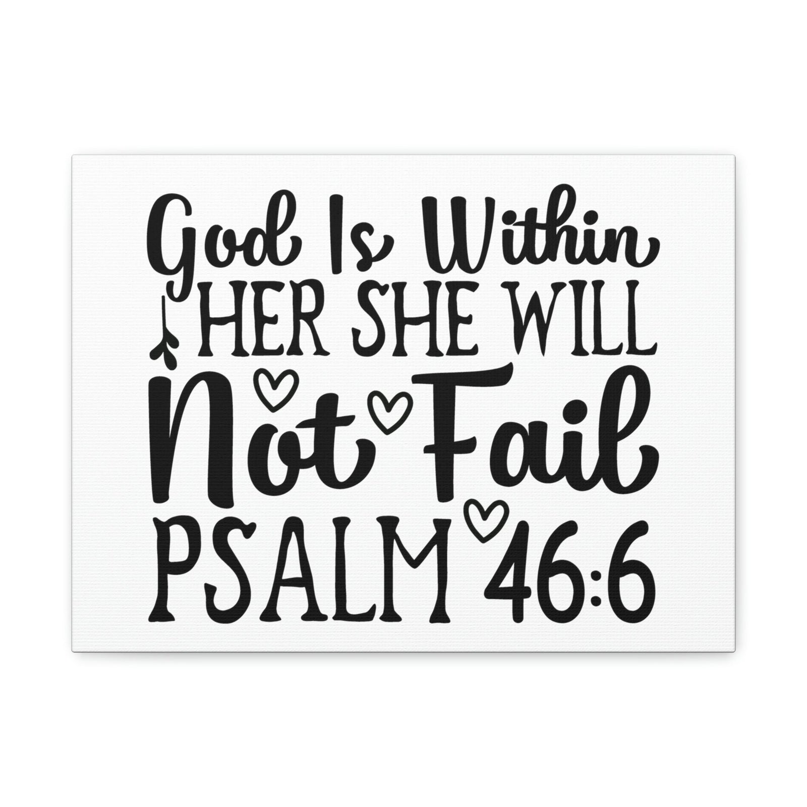Scripture Walls God Is Within Psalm 46:6 Bible Verse Canvas Christian Wall Art Ready to Hang Unframed-Express Your Love Gifts