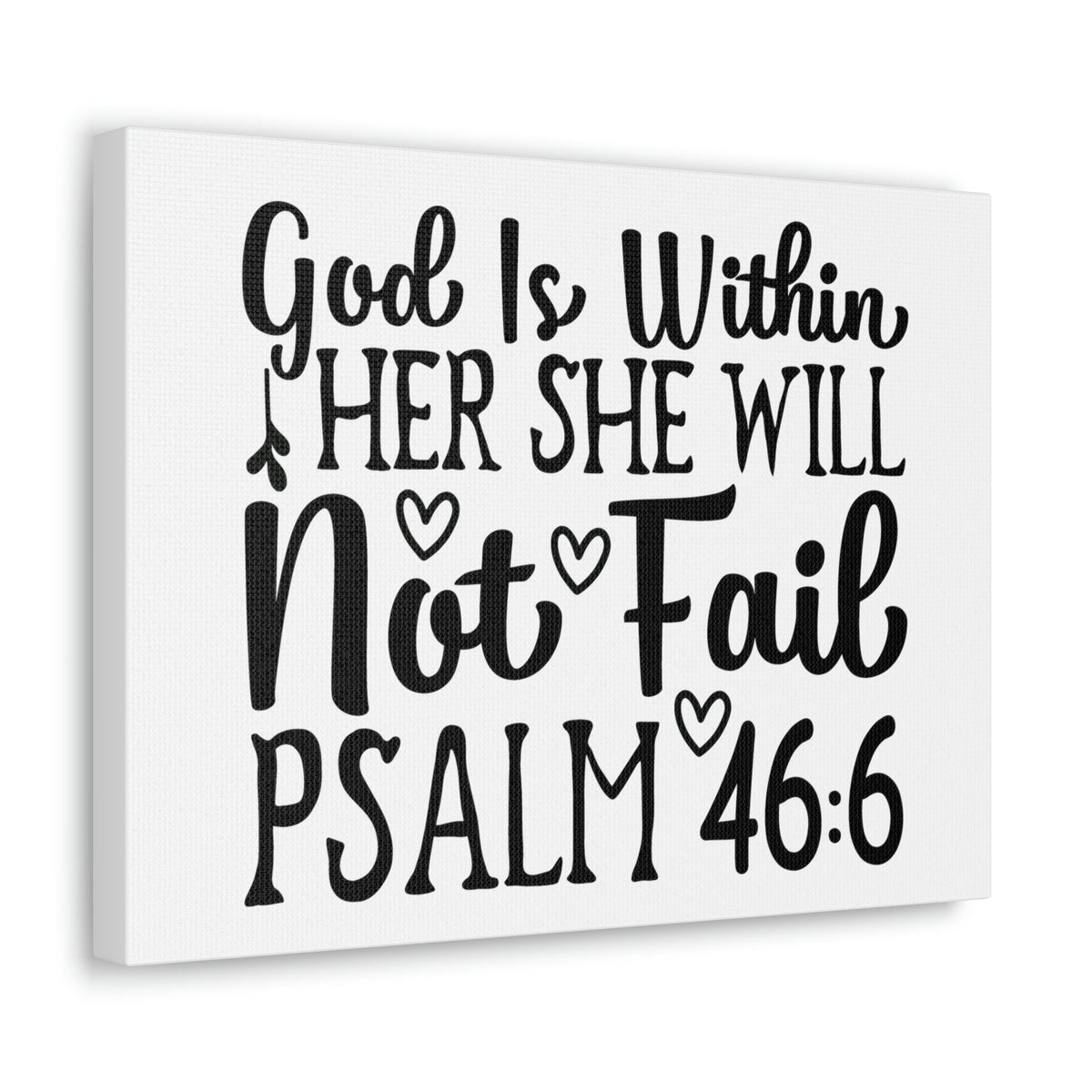 Scripture Walls God Is Within Psalm 46:6 Bible Verse Canvas Christian Wall Art Ready to Hang Unframed-Express Your Love Gifts