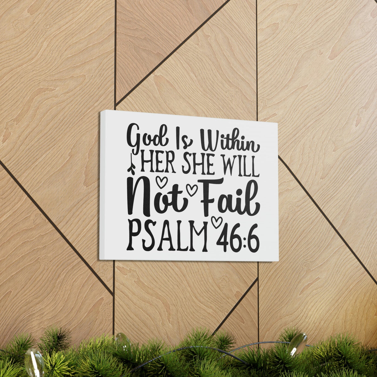 Scripture Walls God Is Within Psalm 46:6 Bible Verse Canvas Christian Wall Art Ready to Hang Unframed-Express Your Love Gifts