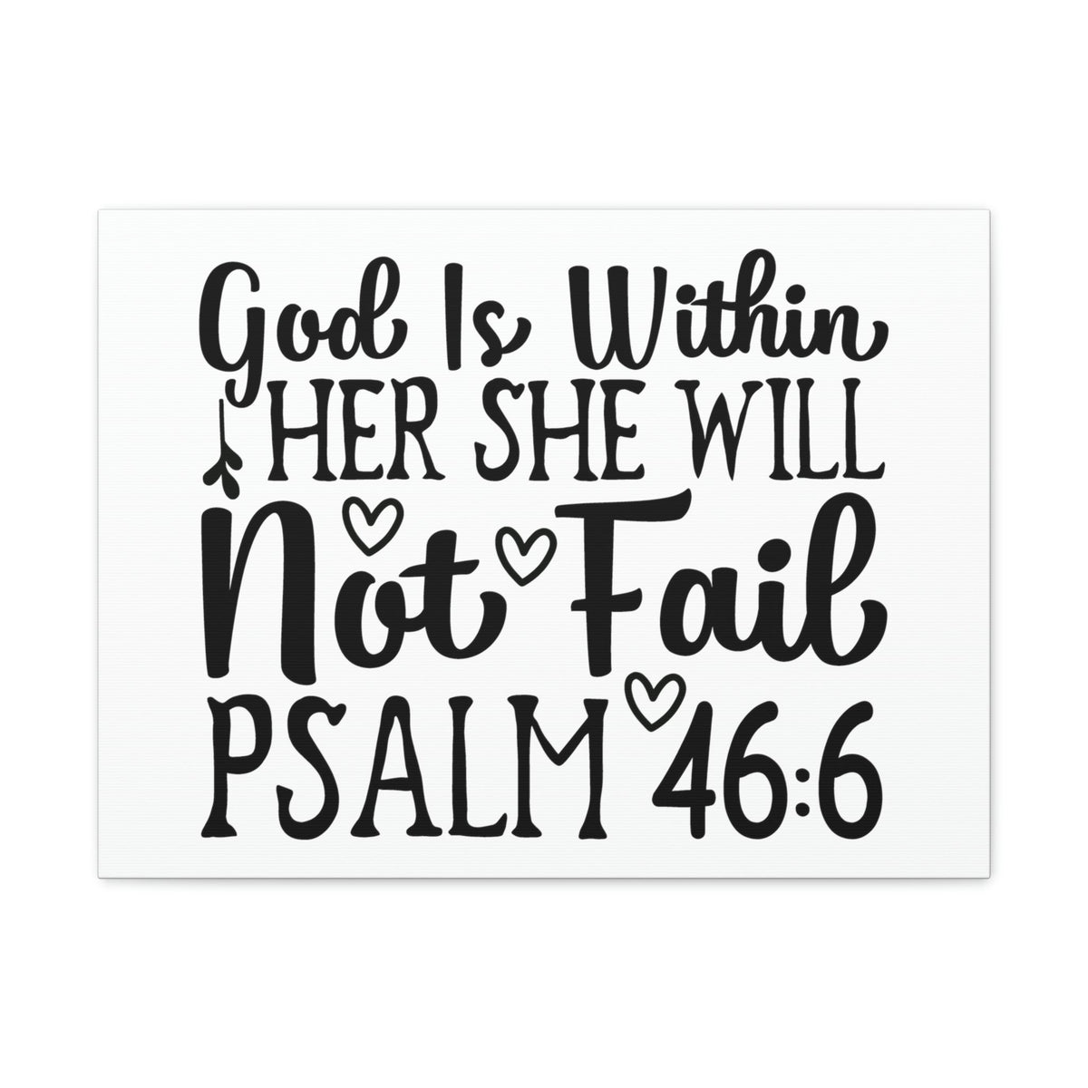 Scripture Walls God Is Within Psalm 46:6 Bible Verse Canvas Christian Wall Art Ready to Hang Unframed-Express Your Love Gifts