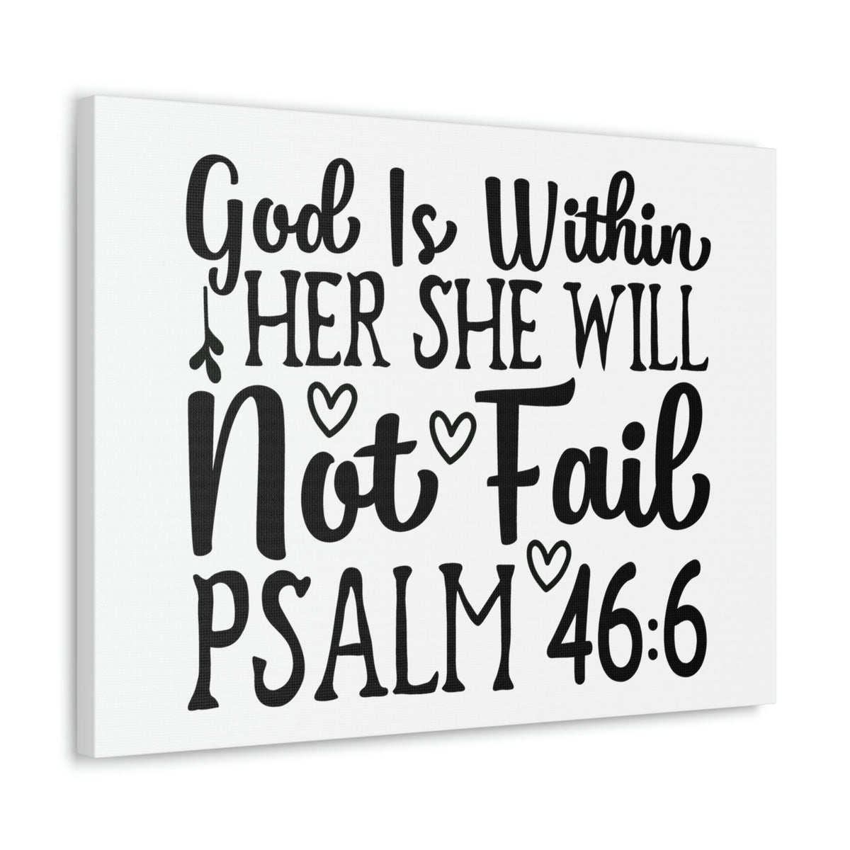 Scripture Walls God Is Within Psalm 46:6 Bible Verse Canvas Christian Wall Art Ready to Hang Unframed-Express Your Love Gifts