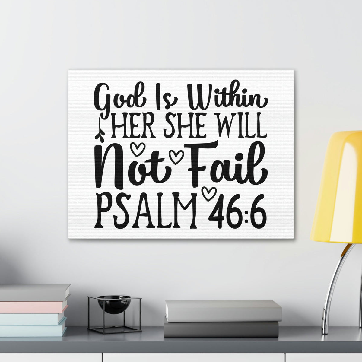 Scripture Walls God Is Within Psalm 46:6 Bible Verse Canvas Christian Wall Art Ready to Hang Unframed-Express Your Love Gifts