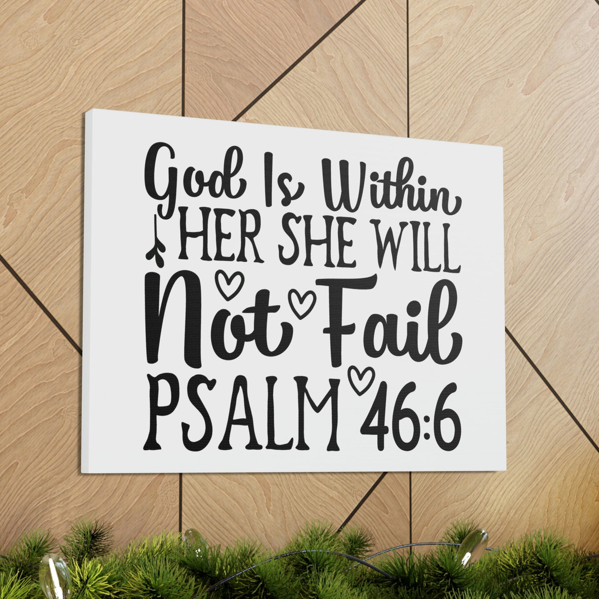 Scripture Walls God Is Within Psalm 46:6 Bible Verse Canvas Christian Wall Art Ready to Hang Unframed-Express Your Love Gifts