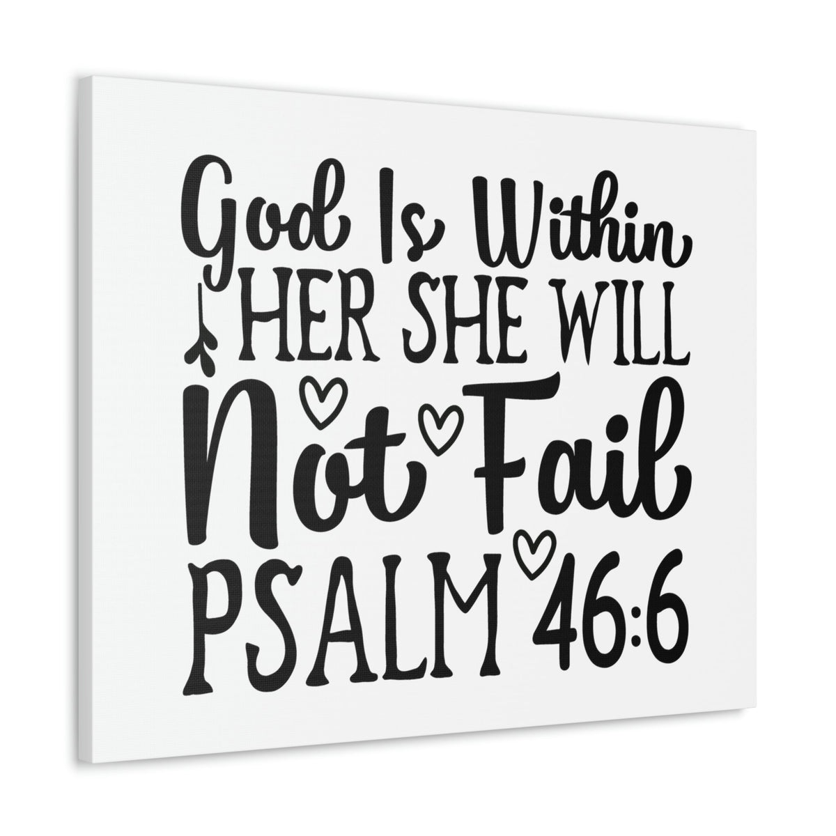 Scripture Walls God Is Within Psalm 46:6 Bible Verse Canvas Christian Wall Art Ready to Hang Unframed-Express Your Love Gifts