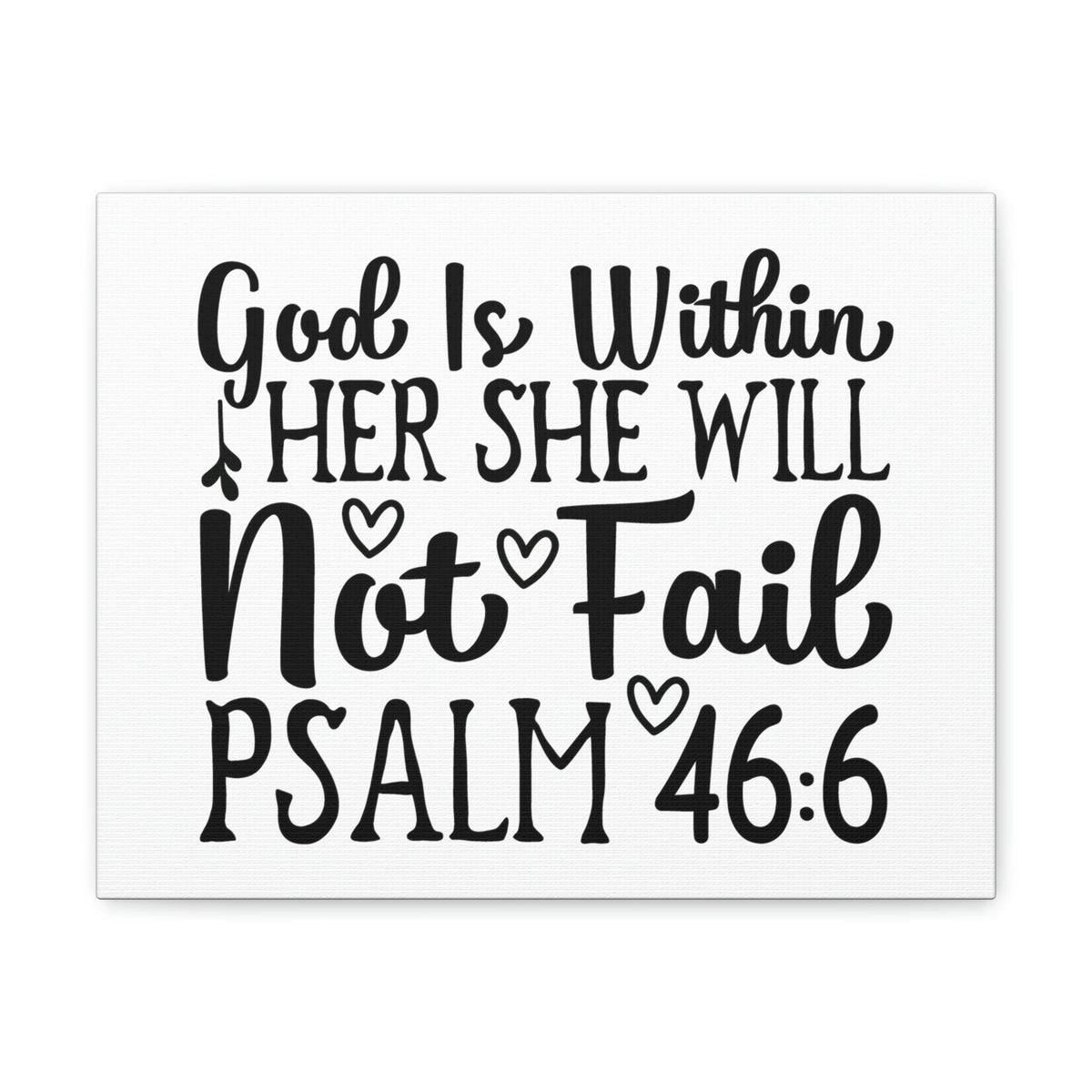 Scripture Walls God Is Within Psalm 46:6 Bible Verse Canvas Christian Wall Art Ready to Hang Unframed-Express Your Love Gifts