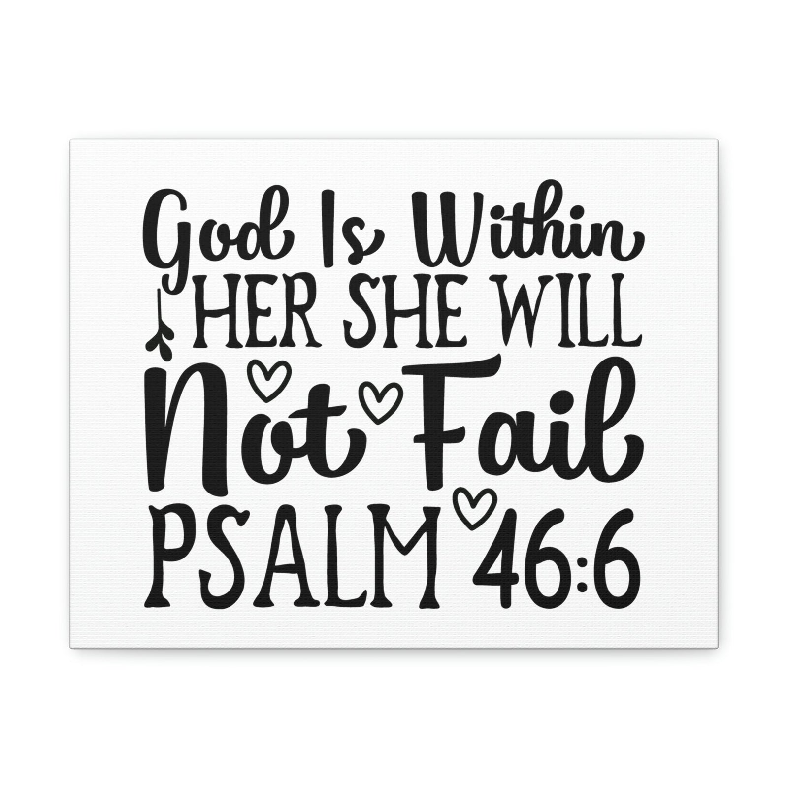 Scripture Walls God Is Within Psalm 46:6 Bible Verse Canvas Christian Wall Art Ready to Hang Unframed-Express Your Love Gifts