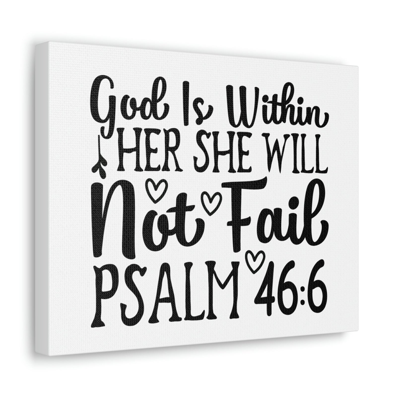 Scripture Walls God Is Within Psalm 46:6 Bible Verse Canvas Christian Wall Art Ready to Hang Unframed-Express Your Love Gifts