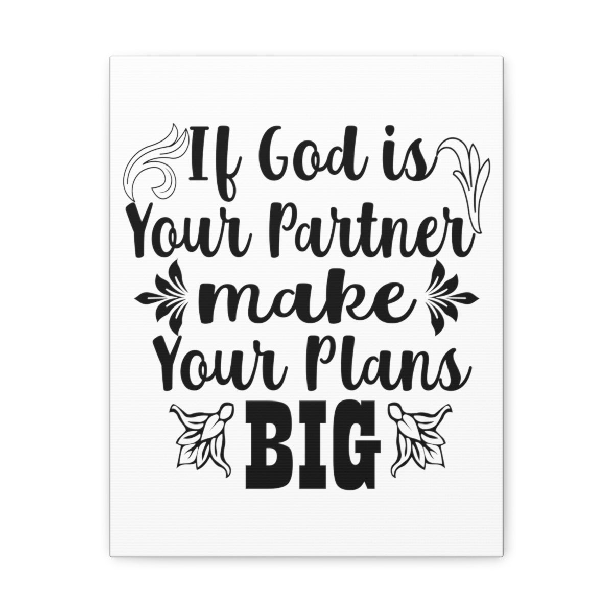 Scripture Walls God is Your Partner Jeremiah 29:11 Christian Wall Art Print Ready to Hang Unframed-Express Your Love Gifts