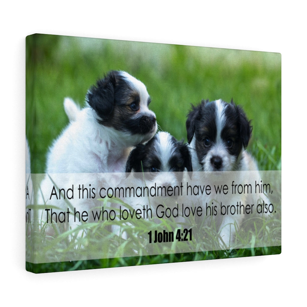 Scripture Walls God Love His Brother 1 John 4:21 Christian Home Decor Bible Art Unframed-Express Your Love Gifts