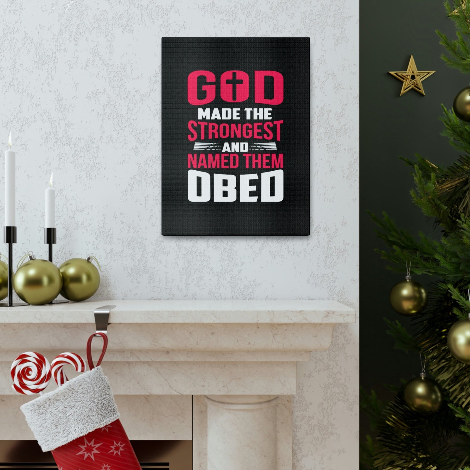 Scripture Walls God Made The Strongest Philippians 4:13 Christian Wall Art Bible Verse Print Ready to Hang Unframed-Express Your Love Gifts