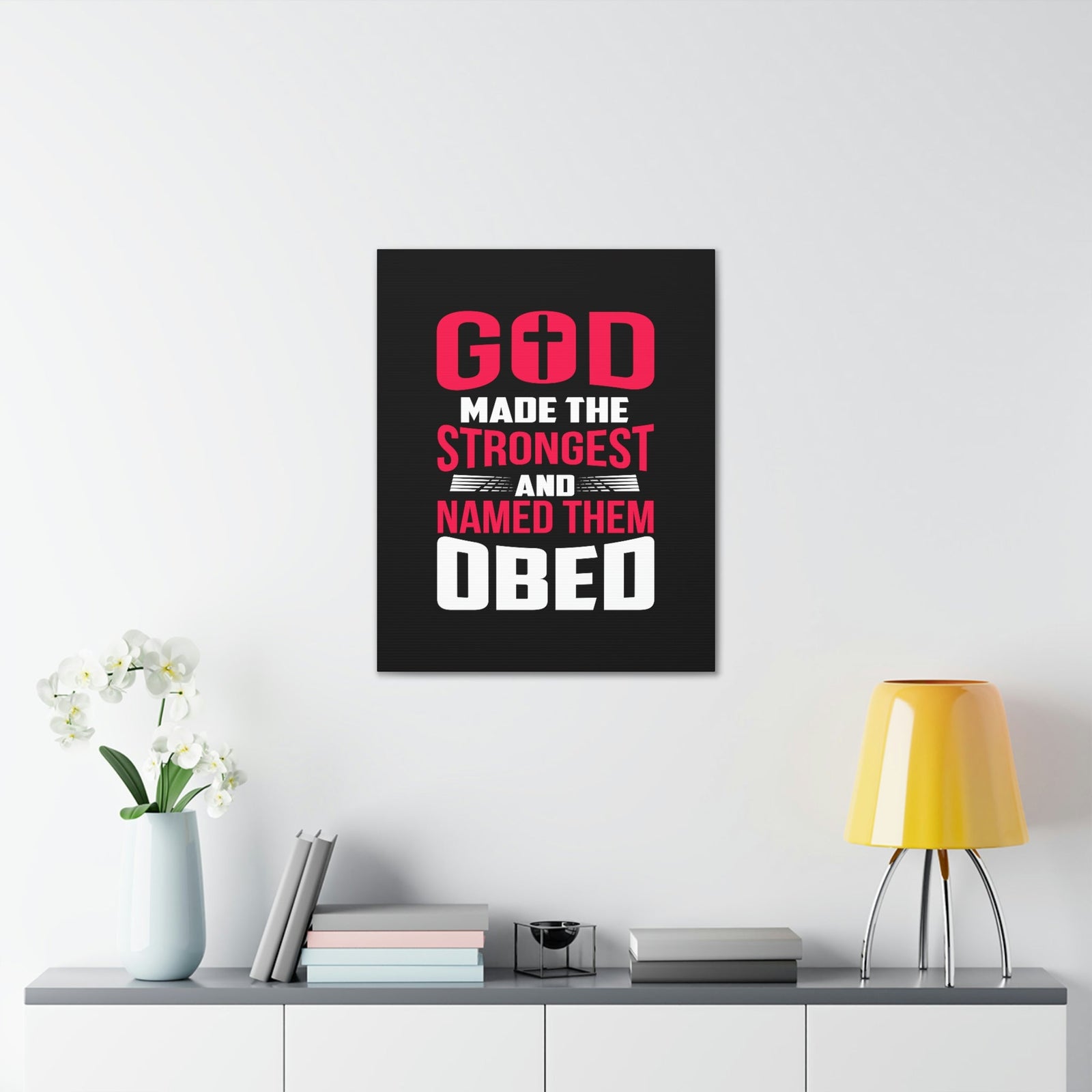 Scripture Walls God Made The Strongest Philippians 4:13 Christian Wall Art Bible Verse Print Ready to Hang Unframed-Express Your Love Gifts