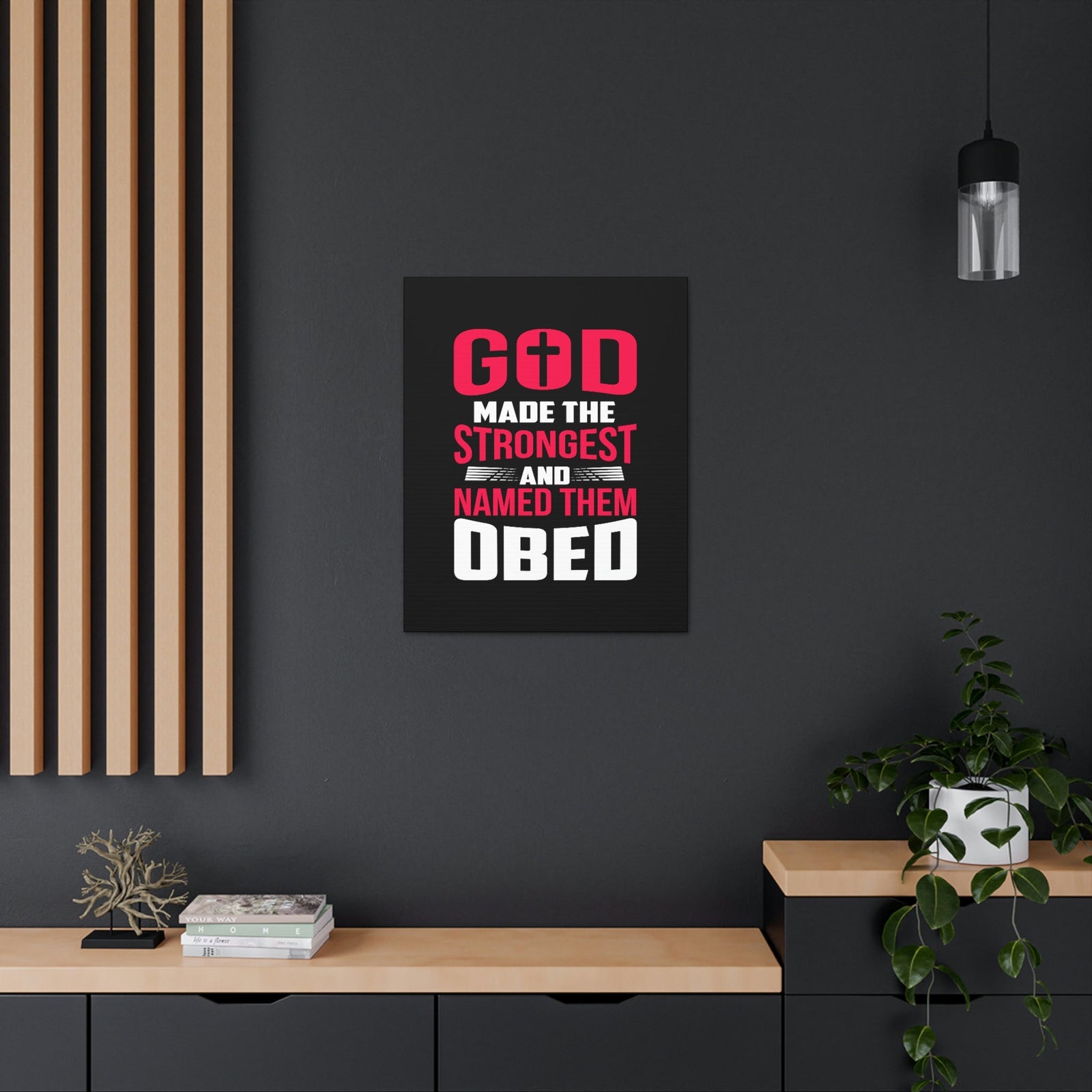 Scripture Walls God Made The Strongest Philippians 4:13 Christian Wall Art Bible Verse Print Ready to Hang Unframed-Express Your Love Gifts