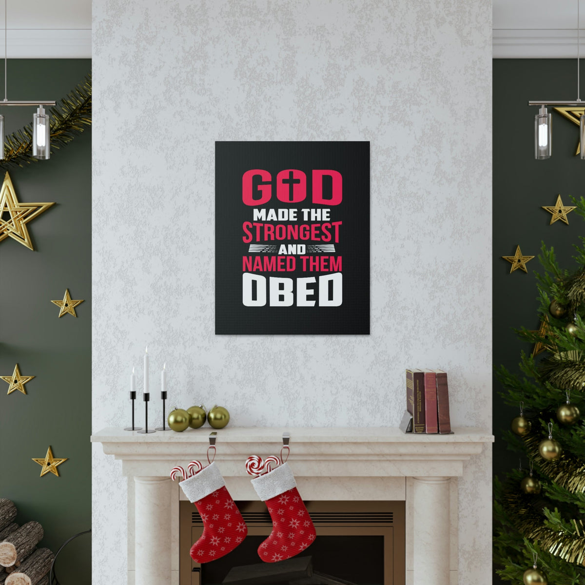 Scripture Walls God Made The Strongest Philippians 4:13 Christian Wall Art Bible Verse Print Ready to Hang Unframed-Express Your Love Gifts