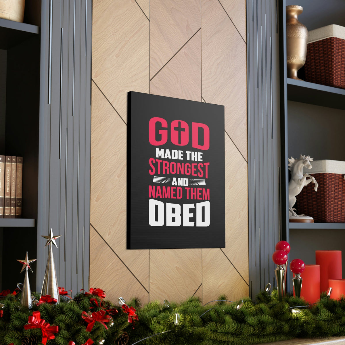 Scripture Walls God Made The Strongest Philippians 4:13 Christian Wall Art Bible Verse Print Ready to Hang Unframed-Express Your Love Gifts
