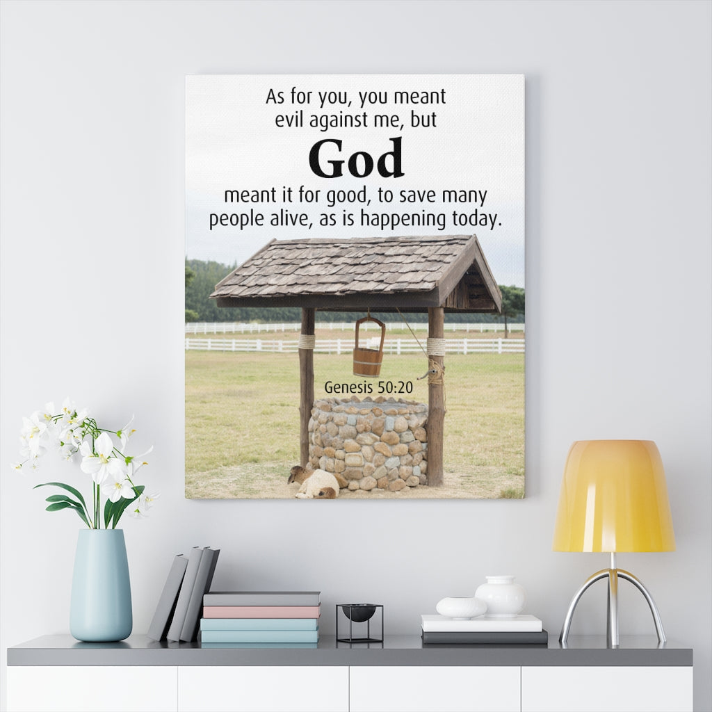 Scripture Walls God Meant It Genesis 50:20 Christian Home Decor Bible Art Unframed-Express Your Love Gifts