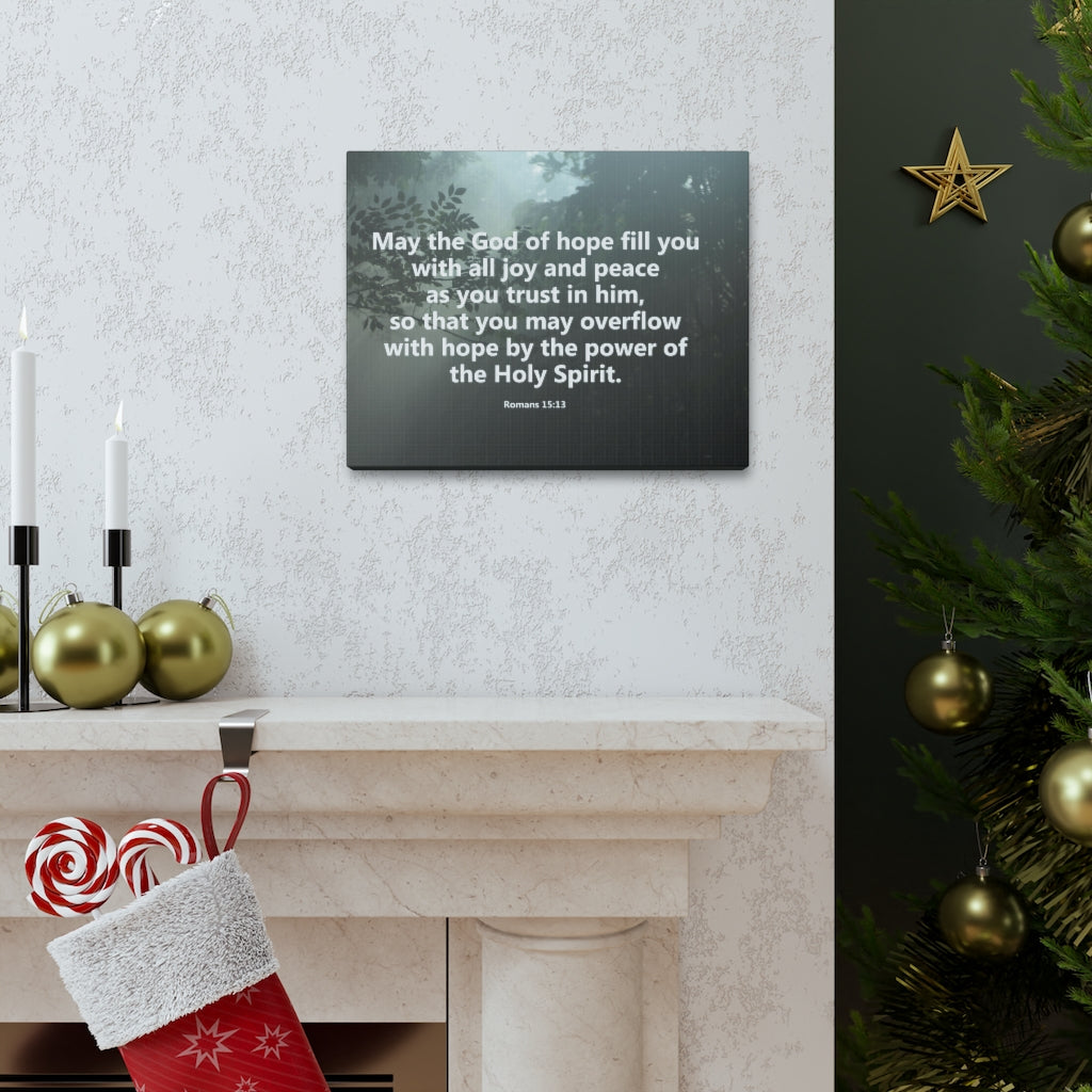 Scripture Walls God Of Hope Romans 15:13 Bible Verse Canvas Christian Wall Art Ready to Hang Unframed-Express Your Love Gifts