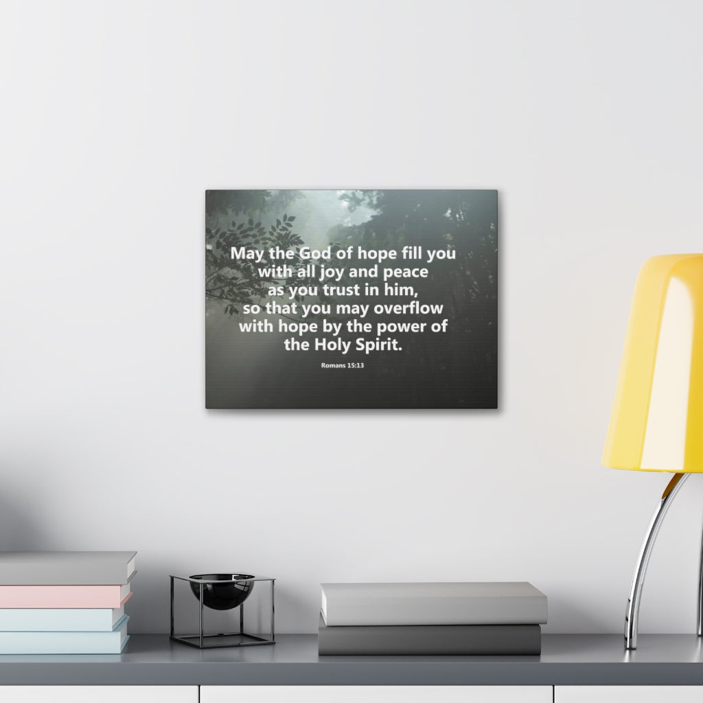 Scripture Walls God Of Hope Romans 15:13 Bible Verse Canvas Christian Wall Art Ready to Hang Unframed-Express Your Love Gifts