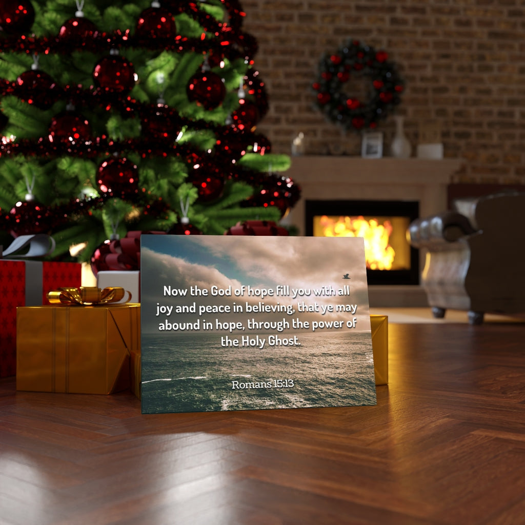 Scripture Walls God Of Hope Romans 15:13 Clouds Bible Verse Canvas Christian Wall Art Ready to Hang Unframed-Express Your Love Gifts