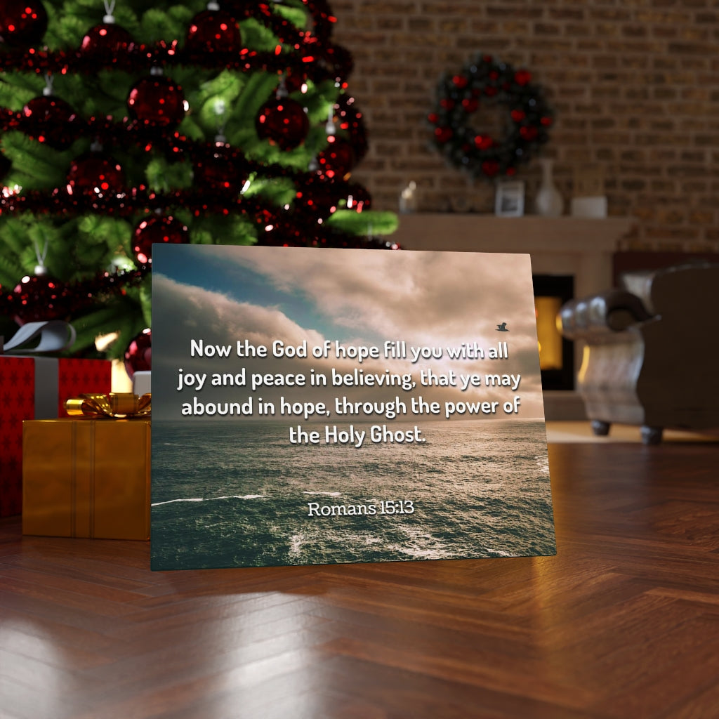 Scripture Walls God Of Hope Romans 15:13 Clouds Bible Verse Canvas Christian Wall Art Ready to Hang Unframed-Express Your Love Gifts