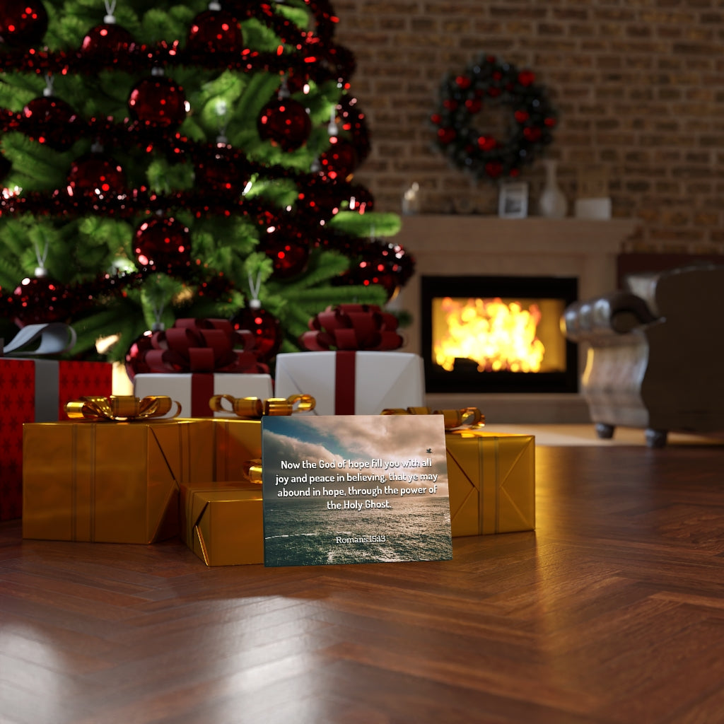 Scripture Walls God Of Hope Romans 15:13 Clouds Bible Verse Canvas Christian Wall Art Ready to Hang Unframed-Express Your Love Gifts