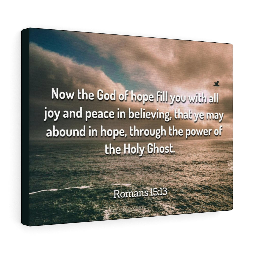 Scripture Walls God Of Hope Romans 15:13 Clouds Bible Verse Canvas Christian Wall Art Ready to Hang Unframed-Express Your Love Gifts