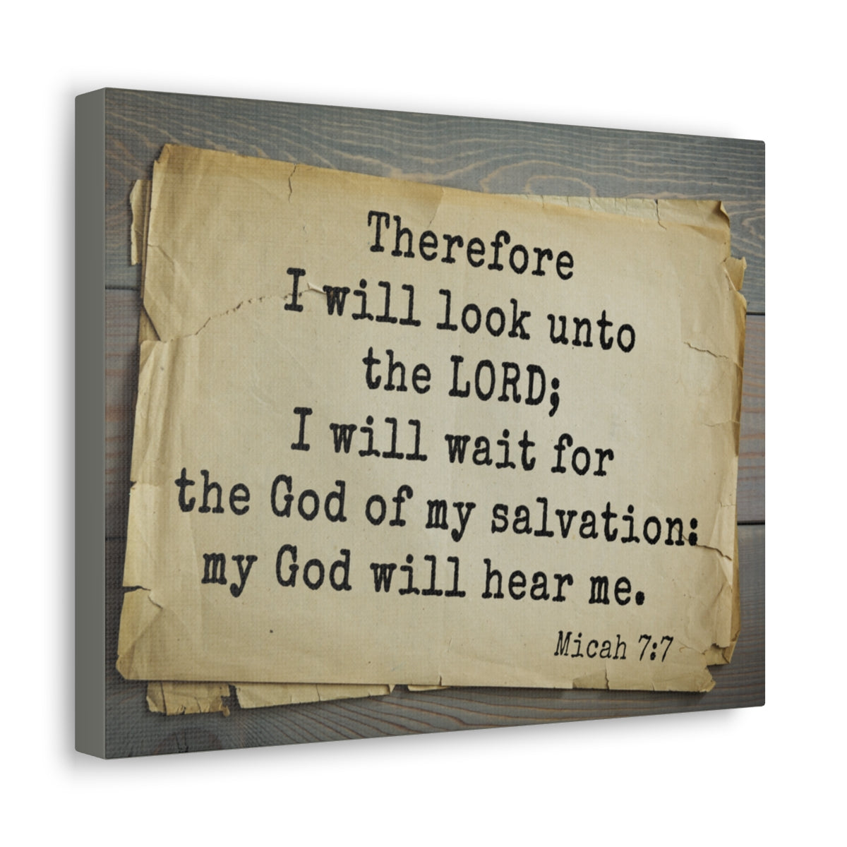 Scripture Walls God Of My Salvation Micah 7:7 Bible Verse Canvas Christian Wall Art Bible Verse Print Ready To Hang Unframed-Express Your Love Gifts