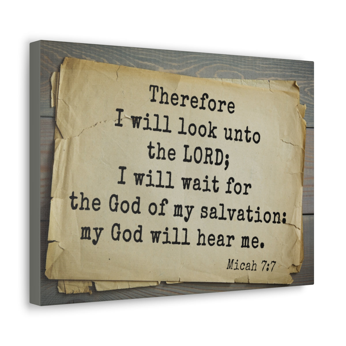 Scripture Walls God Of My Salvation Micah 7:7 Bible Verse Canvas Christian Wall Art Bible Verse Print Ready To Hang Unframed-Express Your Love Gifts