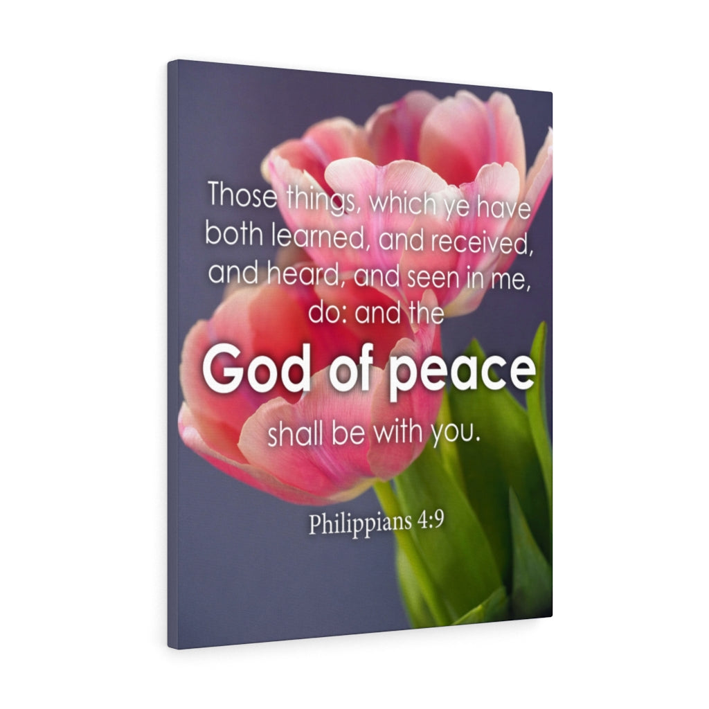 Scripture Walls God of Peace Philippians 4:9 Bible Verse Canvas Christian Wall Art Ready to Hang Unframed-Express Your Love Gifts