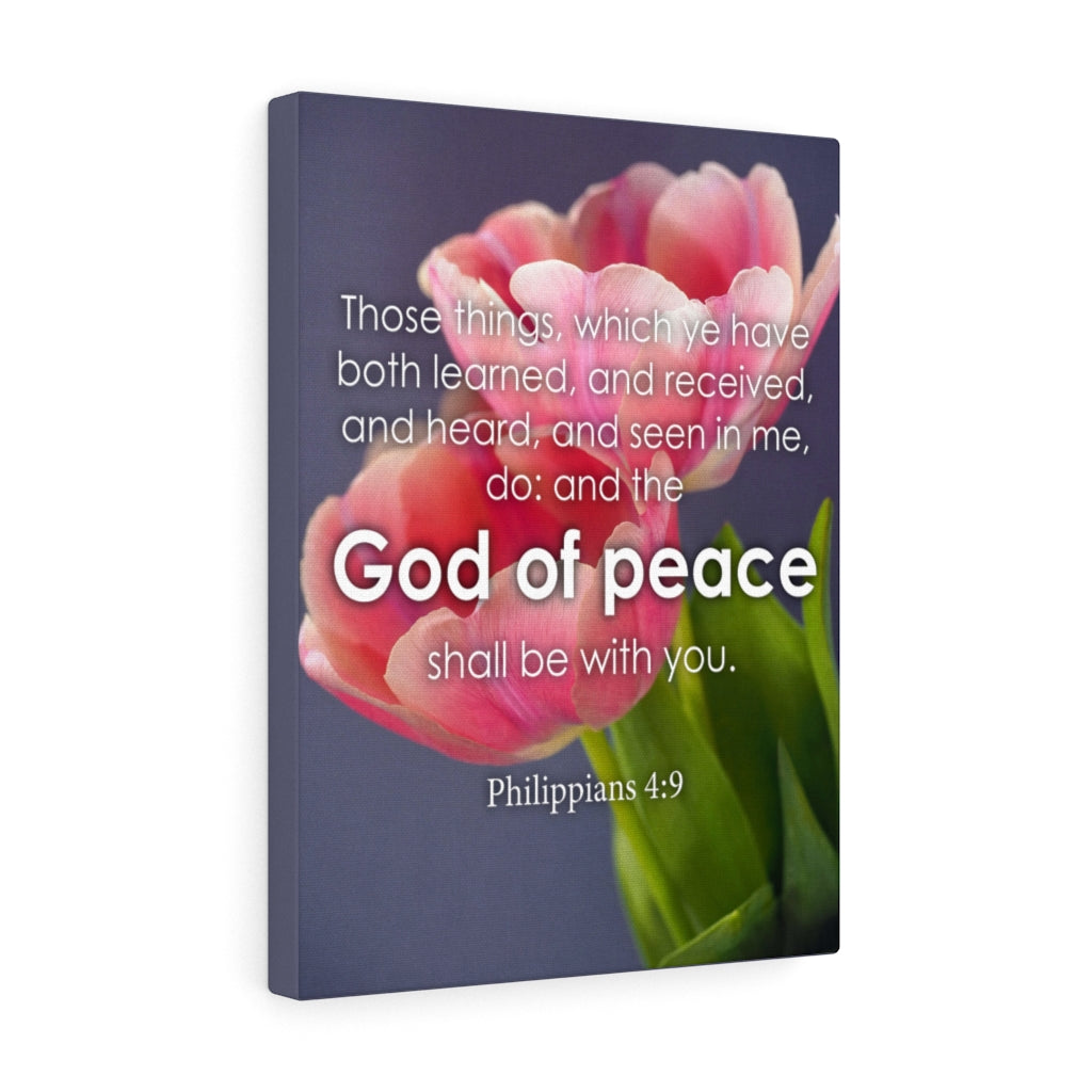 Scripture Walls God of Peace Philippians 4:9 Bible Verse Canvas Christian Wall Art Ready to Hang Unframed-Express Your Love Gifts