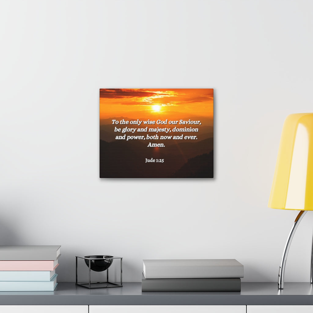 Scripture Walls God Our Saviour Jude 1:25 Bible Verse Canvas Christian Wall Art Ready to Hang Unframed-Express Your Love Gifts
