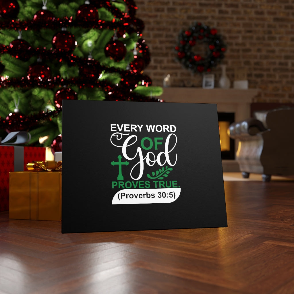 Scripture Walls God Proves True Proverbs 30:5 Bible Verse Canvas Christian Wall Art Ready to Hang Unframed-Express Your Love Gifts