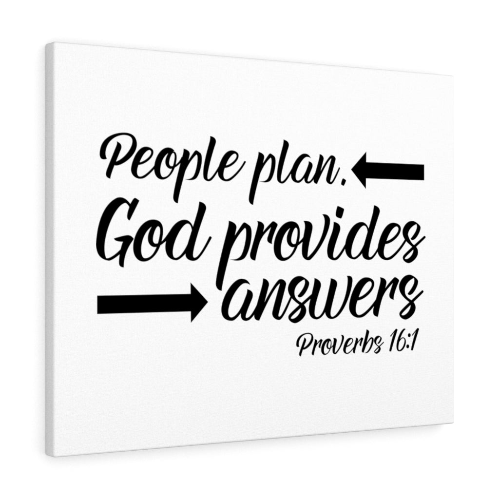 Scripture Walls God Provides Proverbs 16:1 Bible Verse Canvas Christian Wall Art Ready to Hang Unframed-Express Your Love Gifts