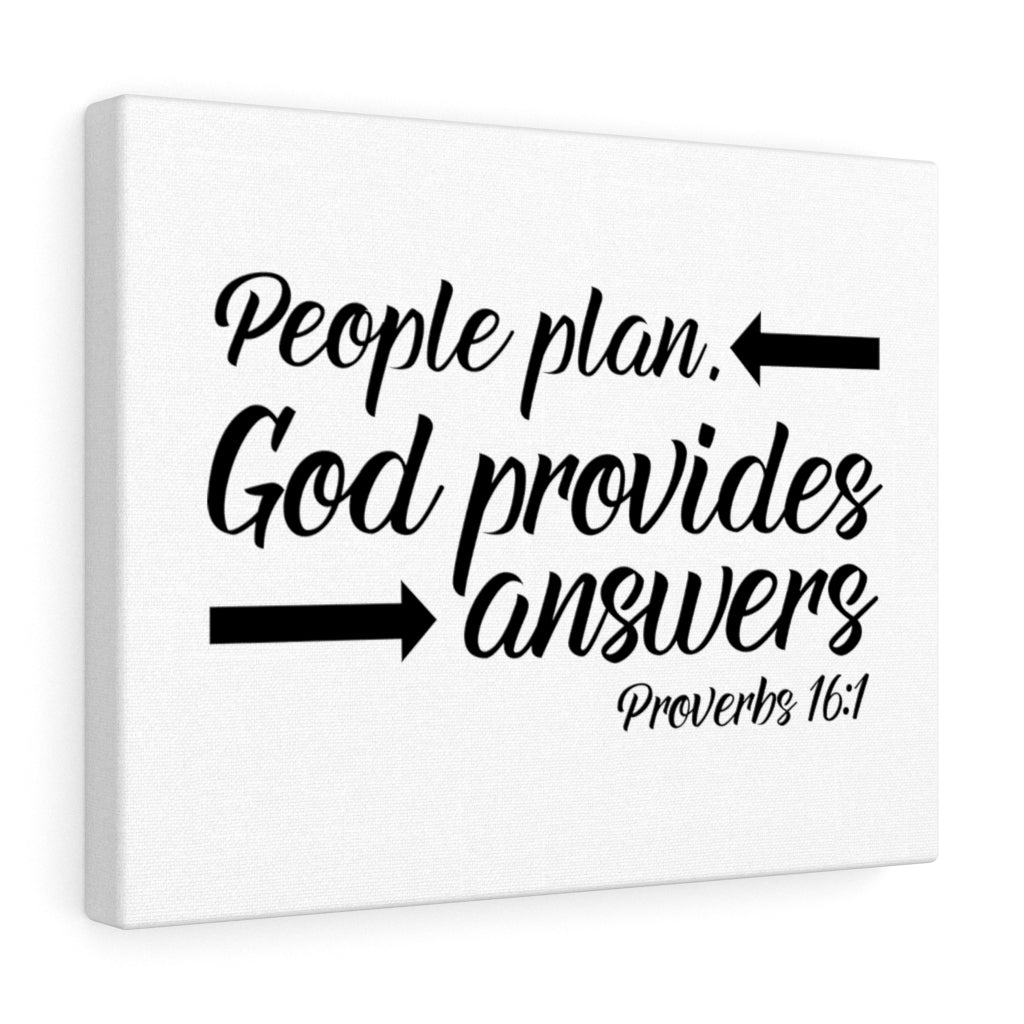 Scripture Walls God Provides Proverbs 16:1 Bible Verse Canvas Christian Wall Art Ready to Hang Unframed-Express Your Love Gifts