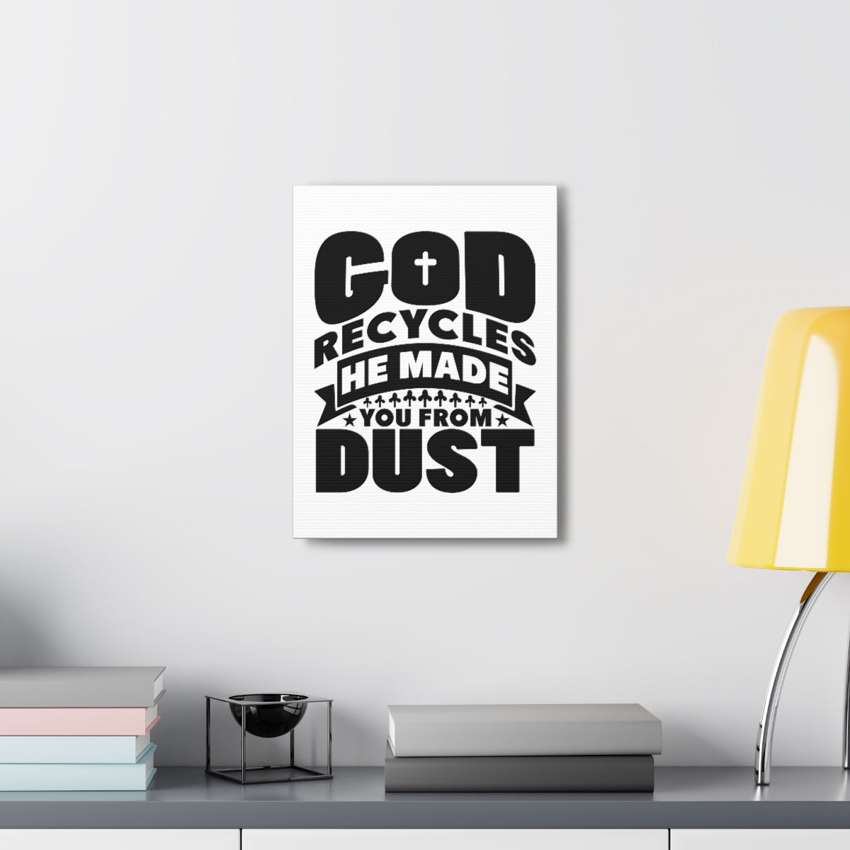 Scripture Walls God Recycles Genesis 2:7 Cross Christian Wall Art Bible Verse Print Ready to Hang Unframed-Express Your Love Gifts