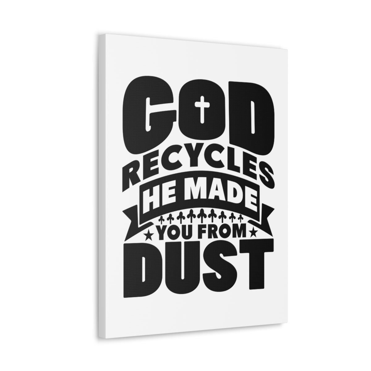 Scripture Walls God Recycles Genesis 2:7 Cross Christian Wall Art Bible Verse Print Ready to Hang Unframed-Express Your Love Gifts