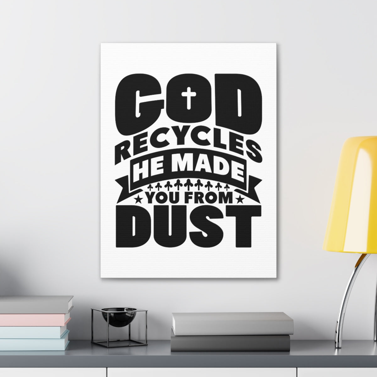 Scripture Walls God Recycles Genesis 2:7 Cross Christian Wall Art Bible Verse Print Ready to Hang Unframed-Express Your Love Gifts