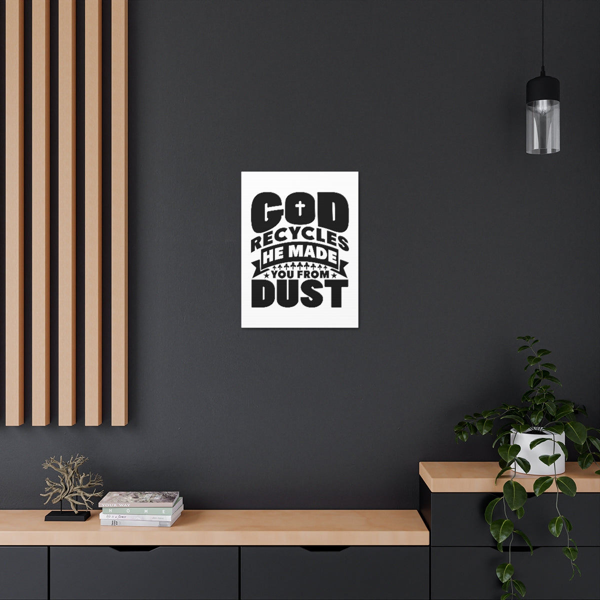 Scripture Walls God Recycles Genesis 2:7 Cross Christian Wall Art Bible Verse Print Ready to Hang Unframed-Express Your Love Gifts