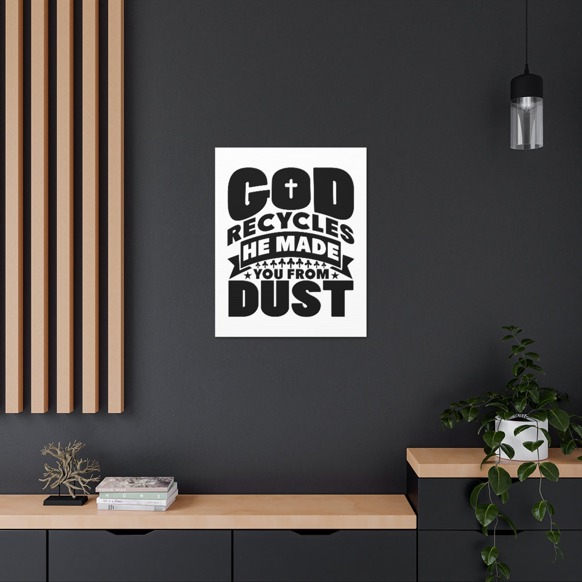 Scripture Walls God Recycles Genesis 2:7 Cross Christian Wall Art Bible Verse Print Ready to Hang Unframed-Express Your Love Gifts