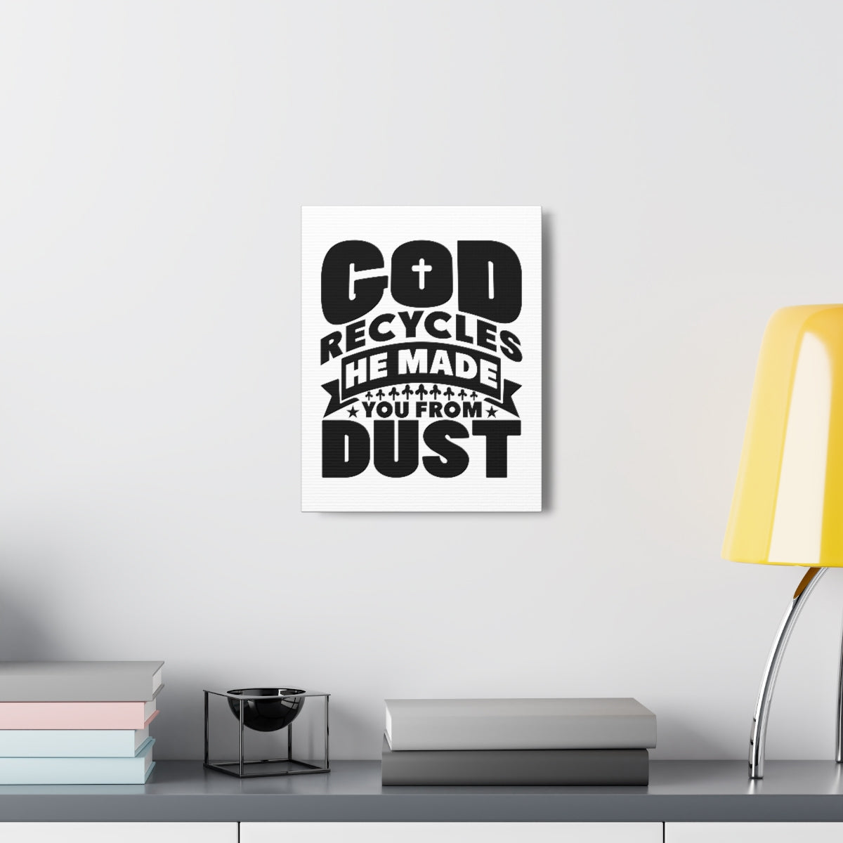 Scripture Walls God Recycles Genesis 2:7 Cross Christian Wall Art Bible Verse Print Ready to Hang Unframed-Express Your Love Gifts