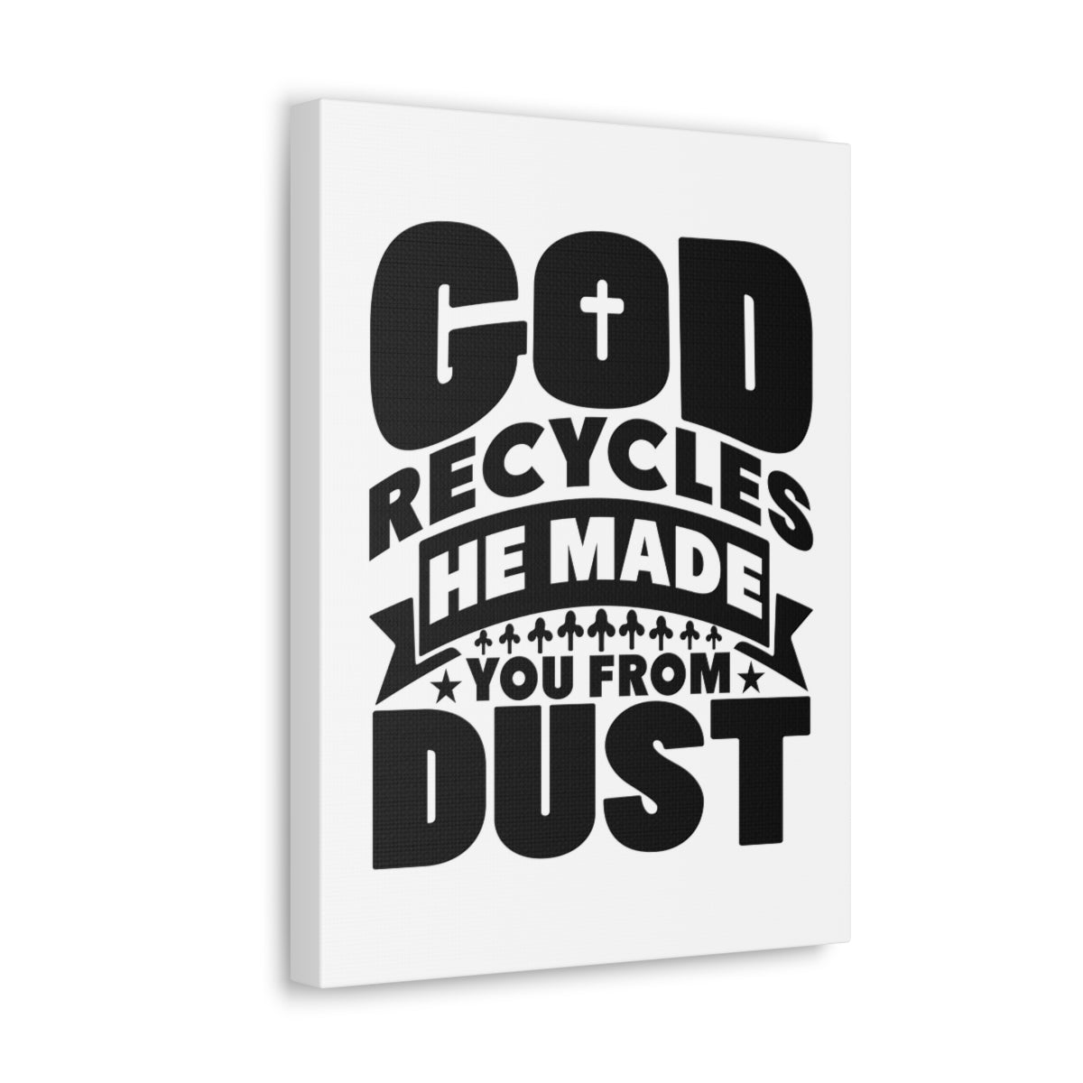 Scripture Walls God Recycles Genesis 2:7 Cross Christian Wall Art Bible Verse Print Ready to Hang Unframed-Express Your Love Gifts