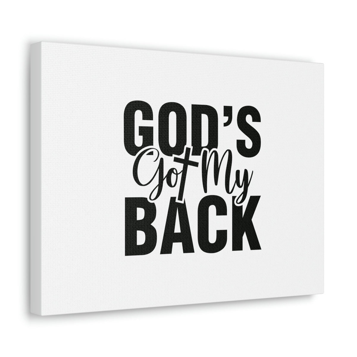 Scripture Walls God's Got My Back 1 John 4:16 White Christian Wall Art Bible Verse Print Ready to Hang Unframed-Express Your Love Gifts