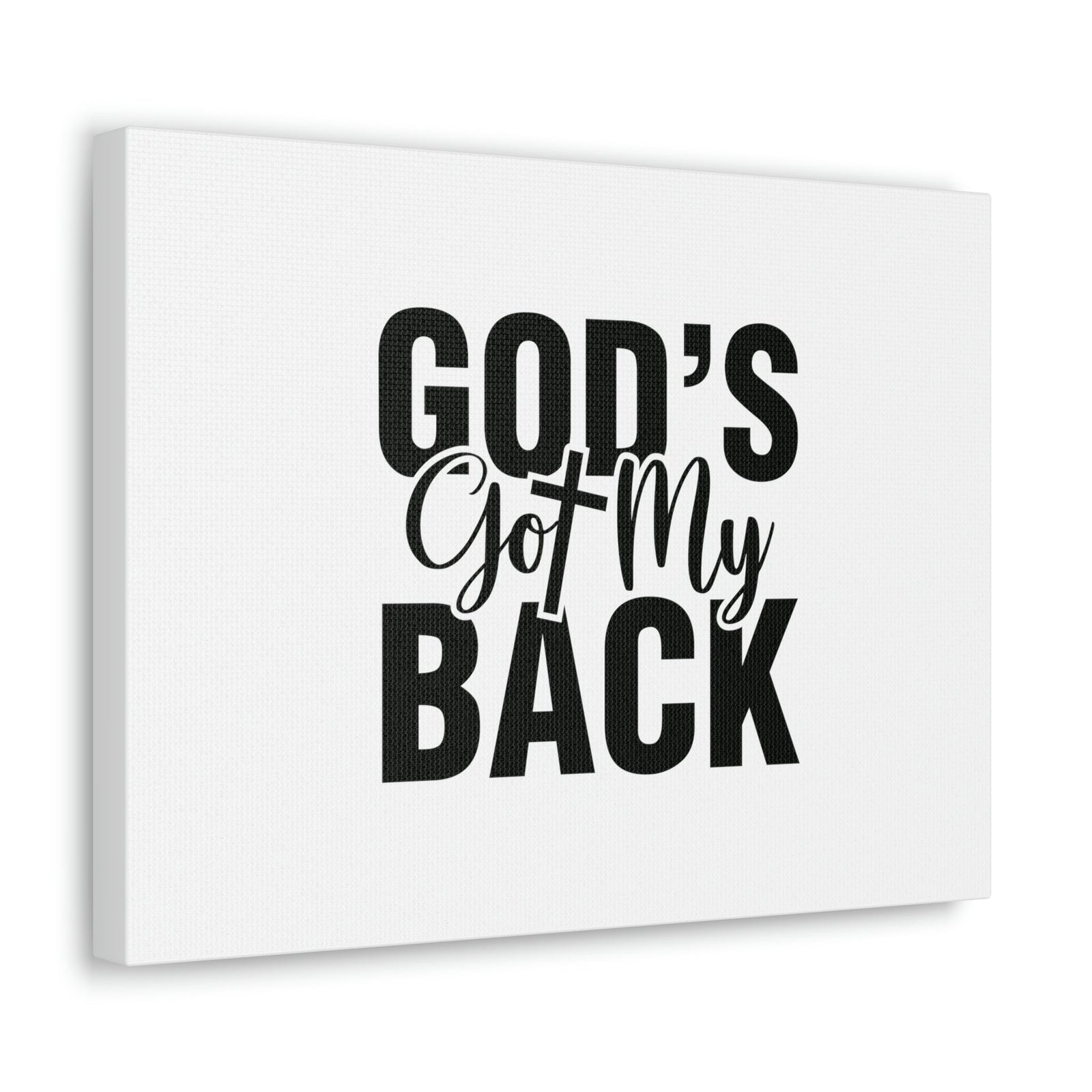 Scripture Walls God's Got My Back 1 John 4:16 White Christian Wall Art Bible Verse Print Ready to Hang Unframed-Express Your Love Gifts