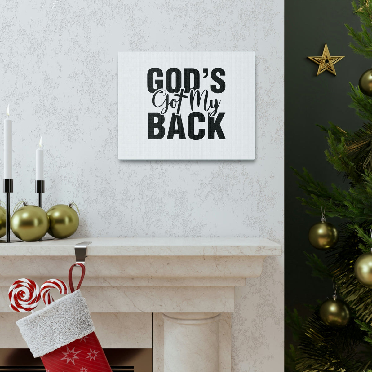 Scripture Walls God's Got My Back Jeremiah 29:11 Christian Wall Art Bible Verse Print Ready to Hang Unframed-Express Your Love Gifts