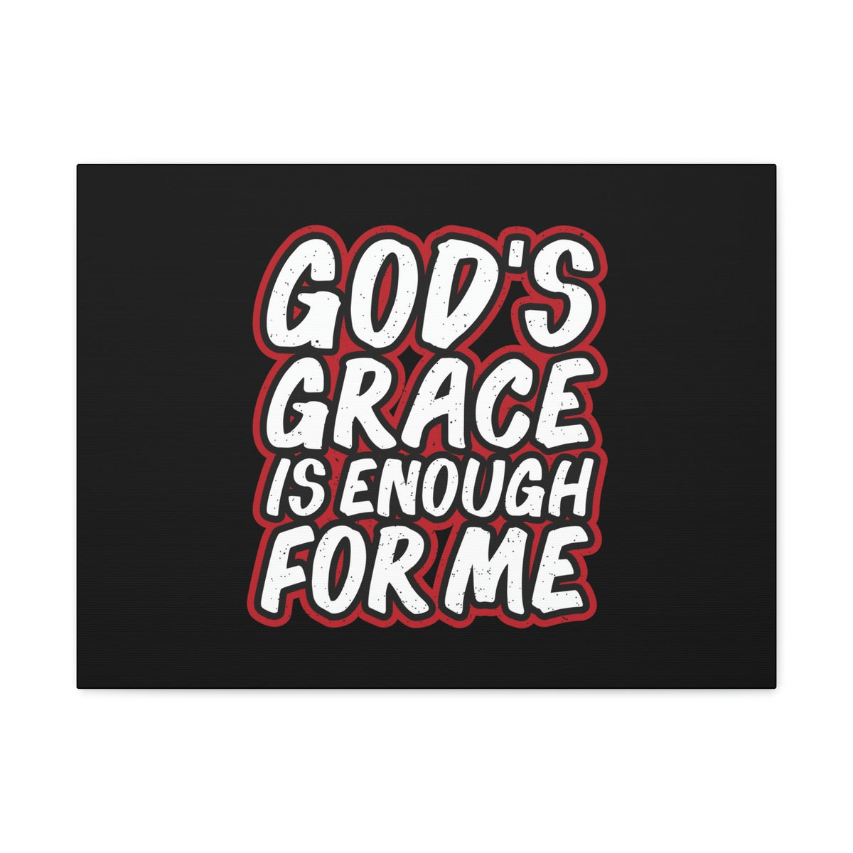 Scripture Walls God's Grace 2 Corinthians 12:9 Black Christian Wall Art Bible Verse Print Ready to Hang Unframed-Express Your Love Gifts