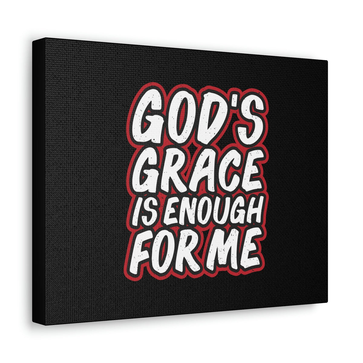 Scripture Walls God's Grace 2 Corinthians 12:9 Black Christian Wall Art Bible Verse Print Ready to Hang Unframed-Express Your Love Gifts