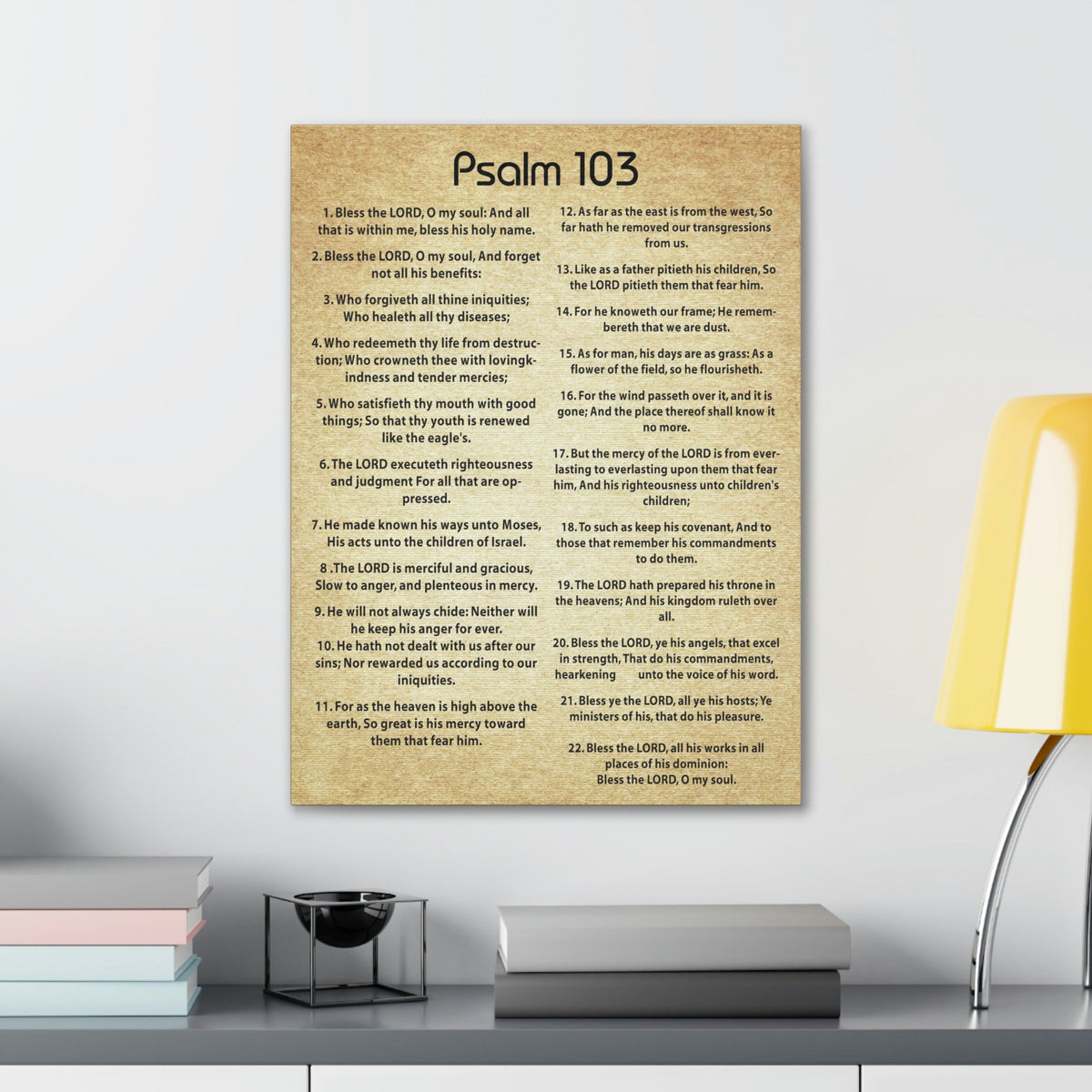 Scripture Walls God's Great Love Psalm 103 Christian Wall Art Print Ready to Hang Unframed-Express Your Love Gifts