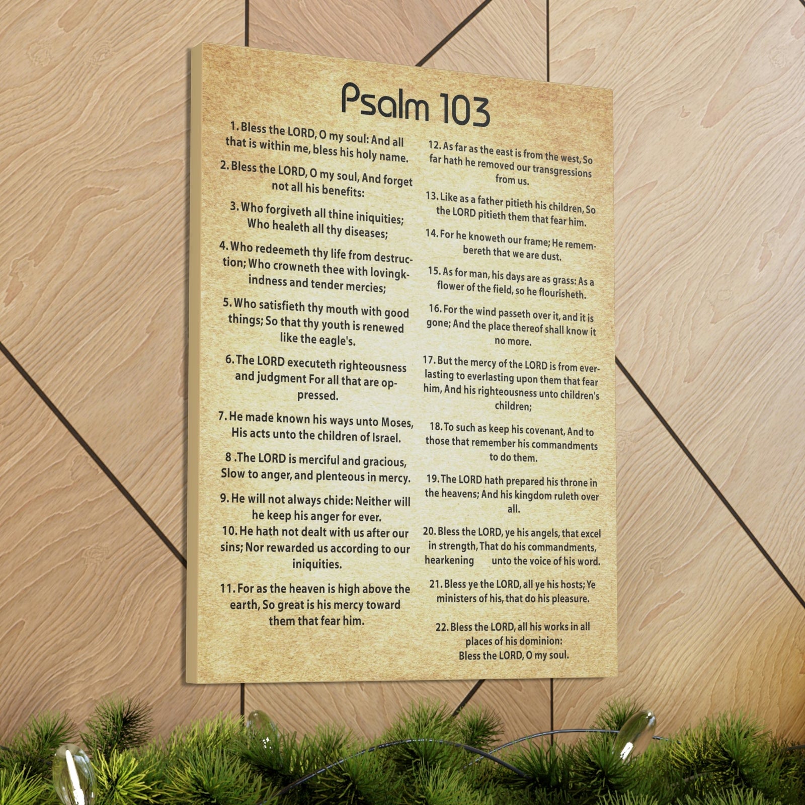 Scripture Walls God's Great Love Psalm 103 Christian Wall Art Print Ready to Hang Unframed-Express Your Love Gifts