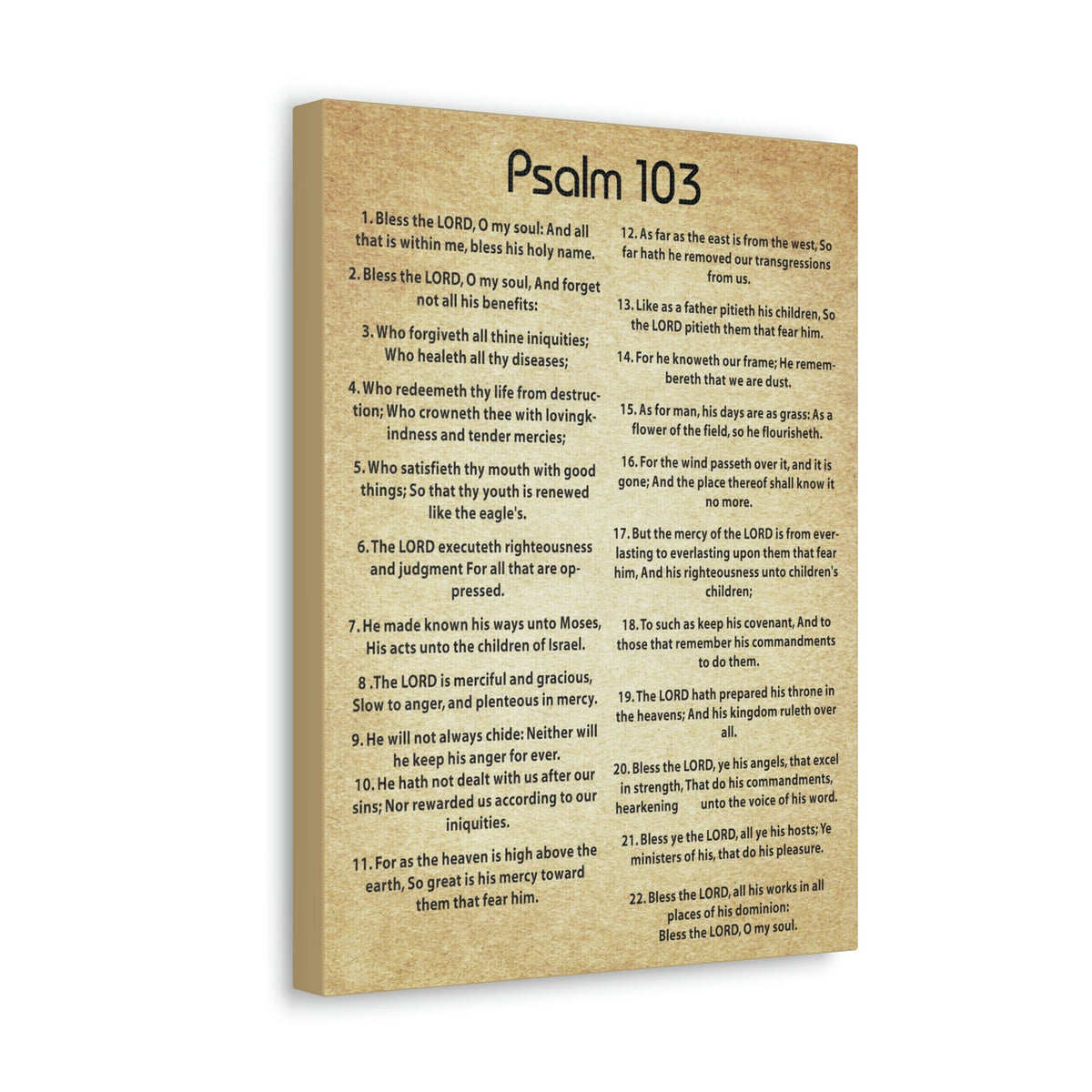 Scripture Walls God's Great Love Psalm 103 Christian Wall Art Print Ready to Hang Unframed-Express Your Love Gifts