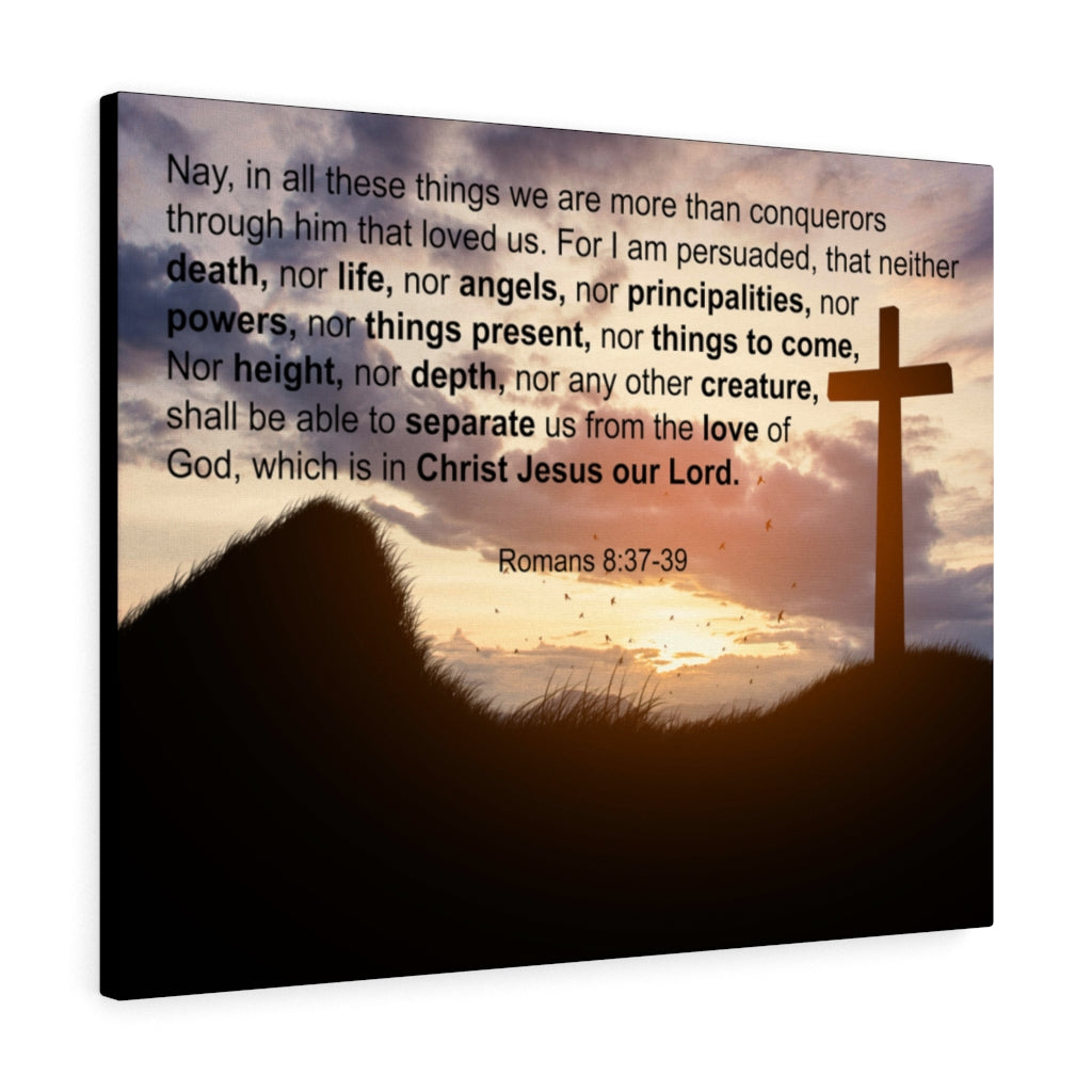 Scripture Walls God's Love Romans 8:37-39 Christian Home Decor Bible Art Unframed-Express Your Love Gifts